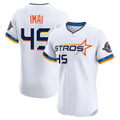 Houston Astros #45 Tatsuya Imai Player White AmberGomez City Connect Limited Elite Home Stitched Jerseys