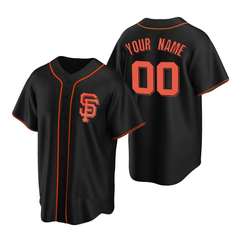 Custom San Francisco Giants Black AmberGomez Stitched Cool Base Jersey