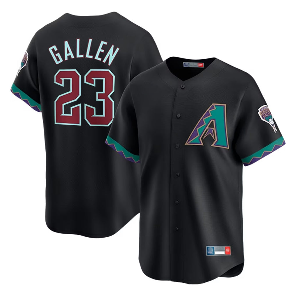 Arizona Diamondbacks #23 Zac Gallen Player Black AmberGomez Fashion Out Home Game Stitched Jerseys