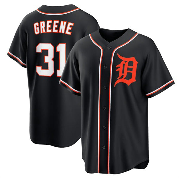 Detroit Tigers #31 Riley Greene Black AmberGomez Out Stitched Jersey