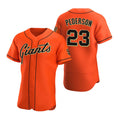 San Francisco Giants #23 Joc Pederson Orange AmberGomez Flex Base Stitched Jersey