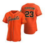 San Francisco Giants #23 Joc Pederson Orange AmberGomez Flex Base Stitched Jersey