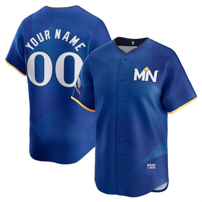Custom Minnesota Twins Active Player Royal AmberGomez 22024 City Connect Limited Stitched Jersey