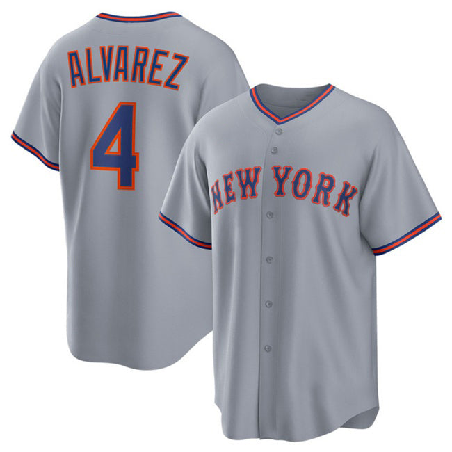 New York Mets #4 Francisco Alvarez Gray AmberGomez 2025 Limited Stitched Jersey