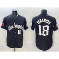 Los Angeles Dodgers #18 Yoshinobu Yamamoto Black AmberGomez Mexico 2025 LA Gothic Style With Fernando Patch Vapor Premier Limited Stitched Jersey