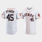 Houston Astros #45 Ryne Stanek White AmberGomez 60th Anniversary Flex Base Stitched Jersey