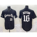 Kansas City Royals #16 Bo Jackson Black AmberGomez 'Gothic Crown Edition' Vapor Premier Limited Stitched Jersey