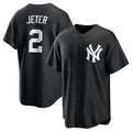 New York Yankees #2 Derek Jeter Black AmberGomez Lights Out Limited Stitched Jersey