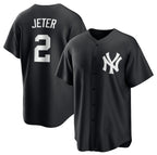 New York Yankees #2 Derek Jeter Black AmberGomez Lights Out Limited Stitched Jersey