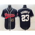 Atlanta Braves #23 Michael Harris II Number Black AmberGomez Cool Base Stitched Jersey
