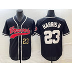 Atlanta Braves #23 Michael Harris II Number Black AmberGomez Cool Base Stitched Jersey