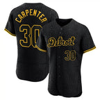 Detroit Tigers #30 Kerry Carpenter Player Black AmberGomez Snake Skin City Limited Elite Home Stitched Jerseys