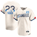 Los Angeles Dodgers #23 Kyle Tucker Player Cream AmberGomez City Connect Limited Home Stitched Jerseys
