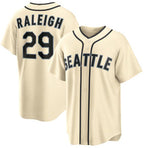 Seattle Mariners #29 Cal Raleigh Cream AmberGomez Alternate Stitched Jersey