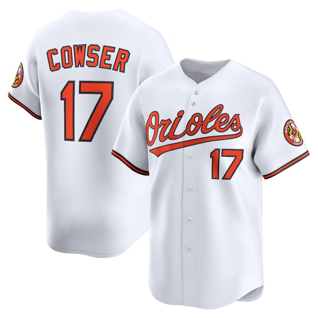 Baltimore Orioles #17 Colton Cowser White AmberGomez Home Limited Player Jersey