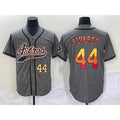 Houston Astros #44 Yordan Alvarez Number Grey AmberGomez Gridiron Cool Base Stitched Jersey