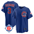 Chicago Cubs #3 Alex Bregman Player Royal AmberGomez 150th Anniversary Home Game Stitched Jerseys