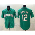 Seattle Mariners #12 Josh Naylor Aqua AmberGomez Limited Stitched jersey
