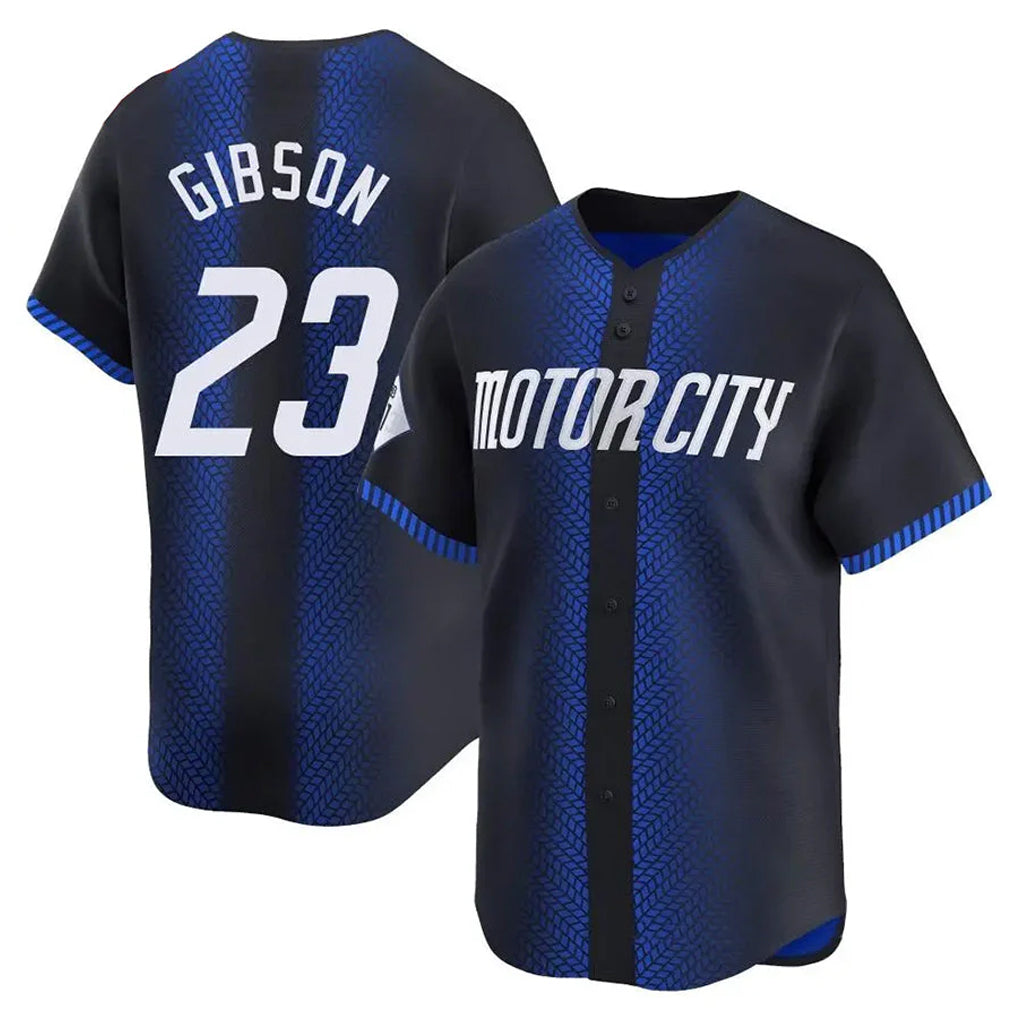 Detroit Tigers #23 Kirk Gibson Player Navy AmberGomez City Connect Home Limited Stitched Jerseys