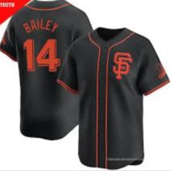 San Francisco Giants #14 Patrick Bailey Black 2024 Black AmberGomez Alternate Limited Stitched Jersey