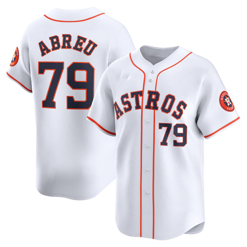 Houston Astros #79 Jose Abreu White AmberGomez Home Limited Player Jersey