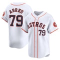 Houston Astros #79 Jose Abreu White AmberGomez Home Limited Player Jersey