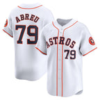 Houston Astros #79 Jose Abreu White AmberGomez Home Limited Player Jersey