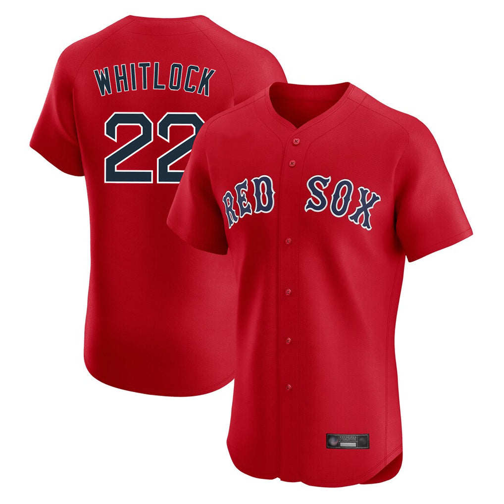 Boston Red Sox #22 Garrett Whitlock Player Red AmberGomez Limited Elite Home Game Stitched Jerseys1