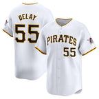 Pittsburgh Pirates #55 Jason Delay White AmberGomez Home Limited Player Jersey