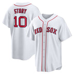 Boston Red Sox #10 Trevor Story White AmberGomez Home Replica Jersey