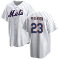 New York Mets #23 David Peterson White AmberGomez Cool Base Stitched Jersey