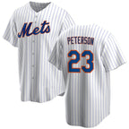 New York Mets #23 David Peterson White AmberGomez Cool Base Stitched Jersey