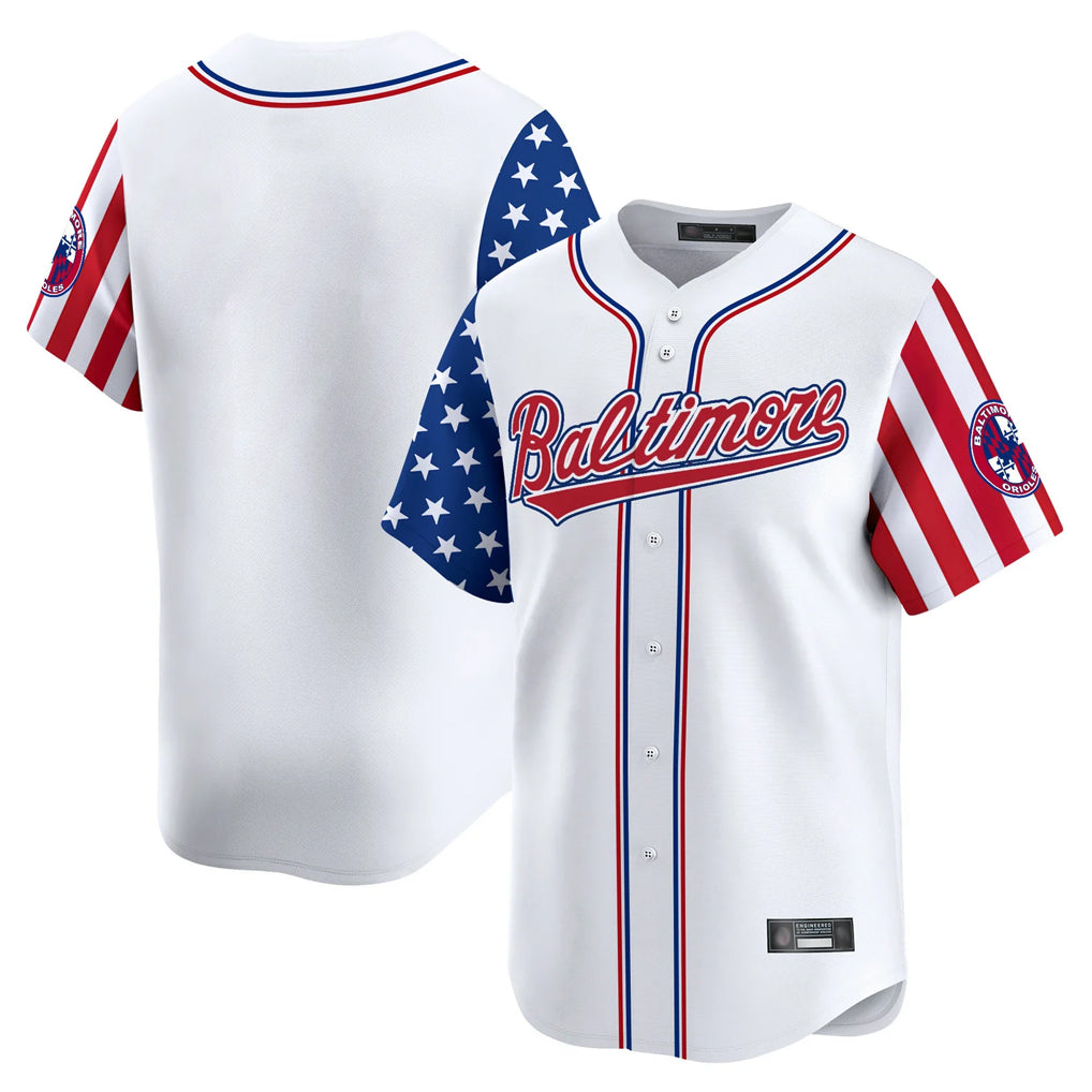 Baltimore Orioles White AmberGomez Independence Day Vapor Premier Limited Home Game Blank Player Stitched Jerseys