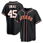 Houston Astros #45 Tatsuya Imai Player Black AmberGomez Fashion Out Home Game Stitched Jerseys