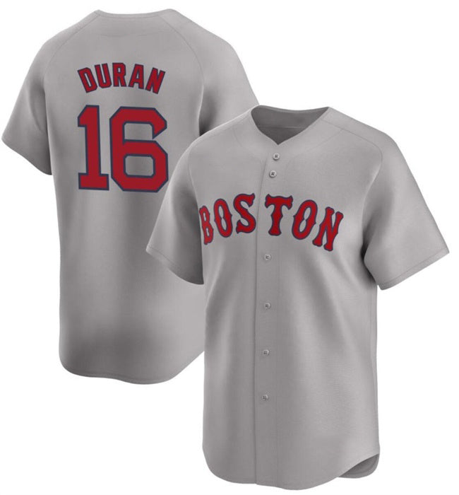 Boston Red Sox #16 Jarren Duran Gray AmberGomez 2024 Away Limited Stitched Jersey
