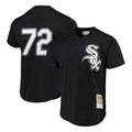Chicago White Sox #72 Carlton Fisk Player Black AmberGomez Mitchell & Ness Cooperstown Collection Mesh Game Stitched Jerseys