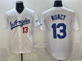 Los Angeles Dodgers #13 Max Muncy White AmberGomez Alternate Stadium Stitched Jersey