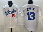 Los Angeles Dodgers #13 Max Muncy White AmberGomez Alternate Stadium Stitched Jersey