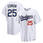 Los Angeles Dodgers #25 Tommy Edman Player Gold White AmberGomez 2026 Collection Stadium Limited Stitched Jerseys