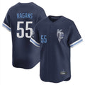 Kansas City Royals #55 Cole Ragans Player Navy AmberGomez City Connect Limited Home Stitched Jerseys