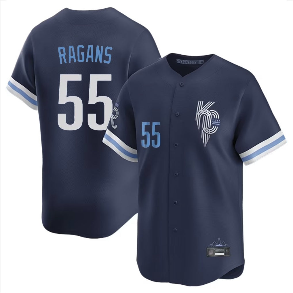 Kansas City Royals #55 Cole Ragans Player Navy AmberGomez City Connect Limited Home Stitched Jerseys