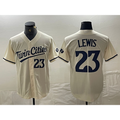 Minnesota Twins #23 Royce Lewis Number Cream AmberGomez Cool Base Stitched Jersey 2
