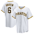 Pittsburgh Pirates #6 Konnor Griffin White AmberGomez Home Replica Jersey
