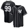 New York Yankees #99 Aaron Judge Black AmberGomez Out Stitched Jersey