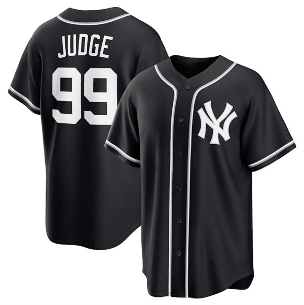 New York Yankees #99 Aaron Judge Black AmberGomez Out Stitched Jersey