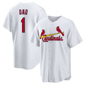 St. Louis Cardinals #1 Dad White AmberGomez Home Replica Jersey