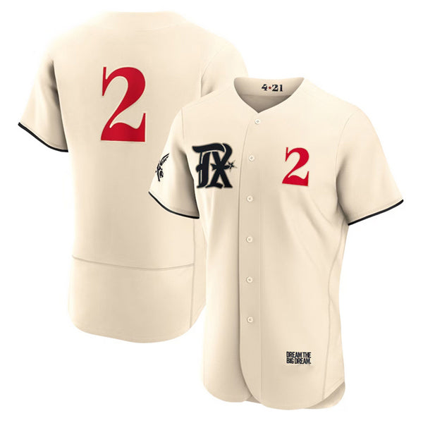 Texas Rangers #2 Marcus Semien Cream AmberGomez 2023 City Connect Flex Base Stitched Jersey
