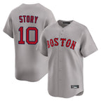 Boston Red Sox #10 Trevor Story Player Gray AmberGomez Road Limited Home Game Stitched Jerseys1