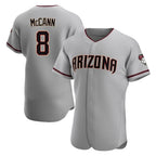 Arizona Diamondbacks #8 James McCann Player Gray AmberGomez Road Limited Elite Home Game Stitched Jerseys