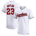 Cleveland Guardians #23 Bo Naylor Player White AmberGomez Limited Elite Home Stitched Jerseys
